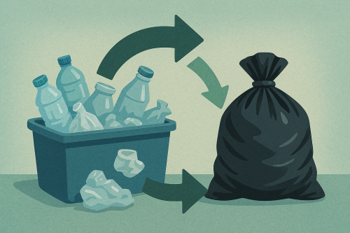 Kantong sampah dari sampah