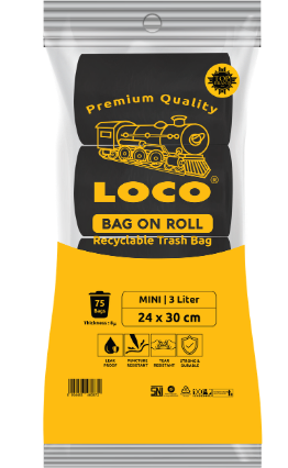 LOCO Bag On Roll Hitam 24