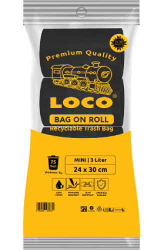LOCO Bag On Roll Hitam 24x30