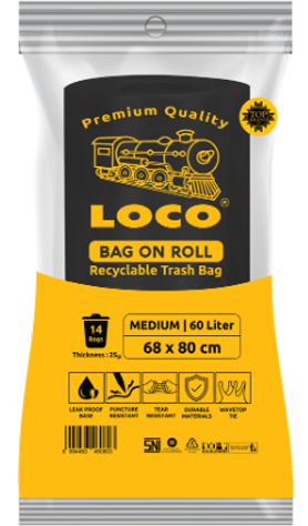 LOCO Bag On Roll Hitam 68