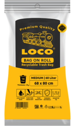 LOCO Bag On Roll Hitam 68x80