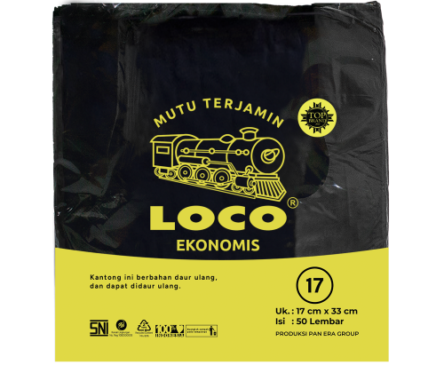 LOCO Ekonomis Hitam 17x33