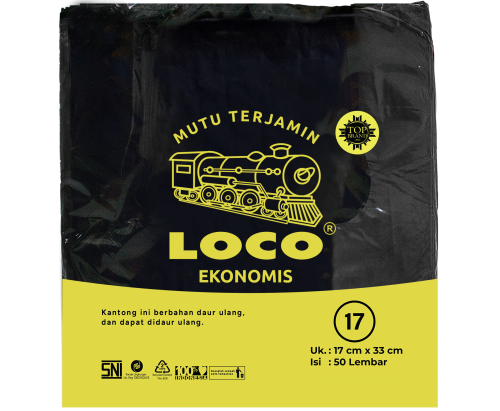 LOCO Ekonomis Hitam 17x33