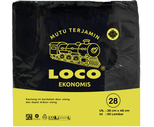 LOCO Ekonomis Hitam 28x48