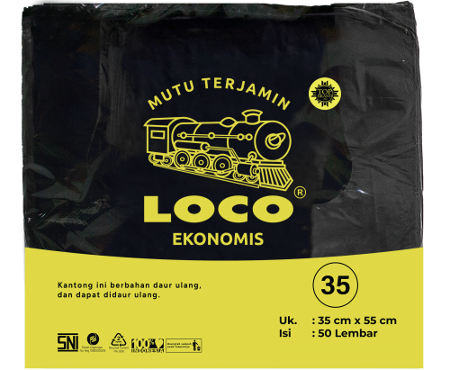 LOCO Ekonomis Hitam 35x55
