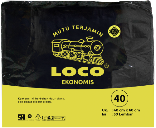 LOCO Ekonomis Hitam 40x60