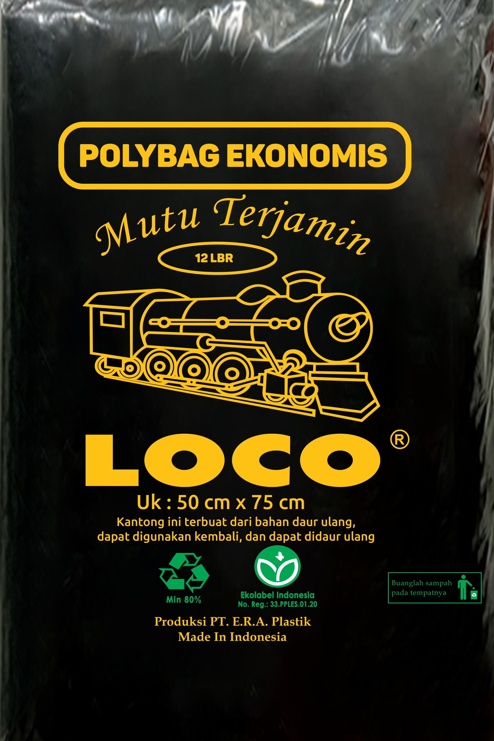 LOCO Polybag Ekonomis Hitam 50