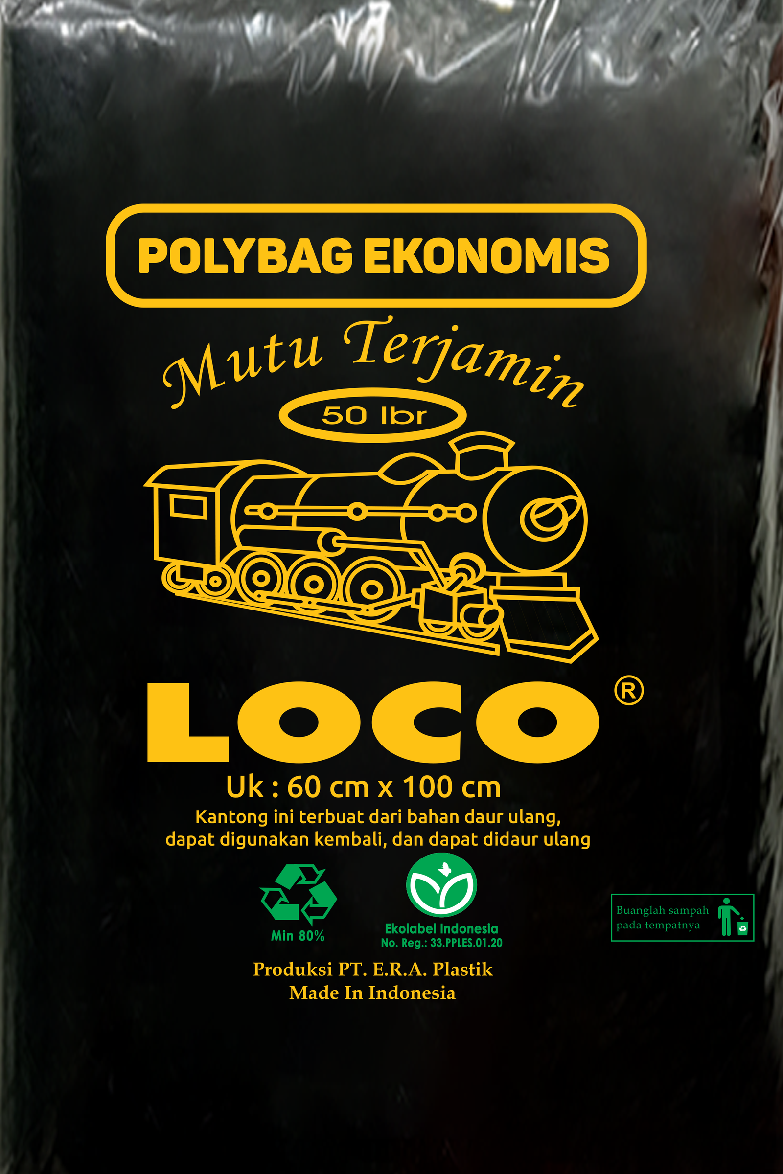 LOCO Polybag Ekonomis Hitam 60