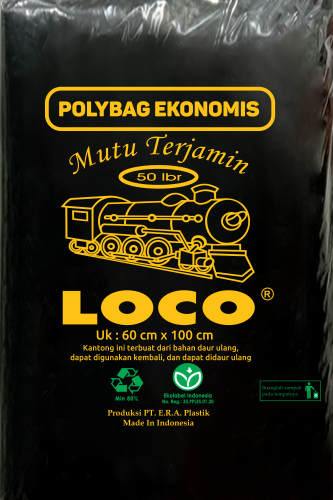 LOCO Polybag Ekonomis Hitam 60x100