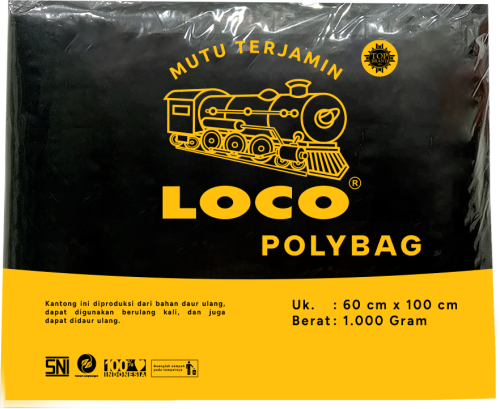 LOCO Polybag Ekonomis Hitam 60x100
