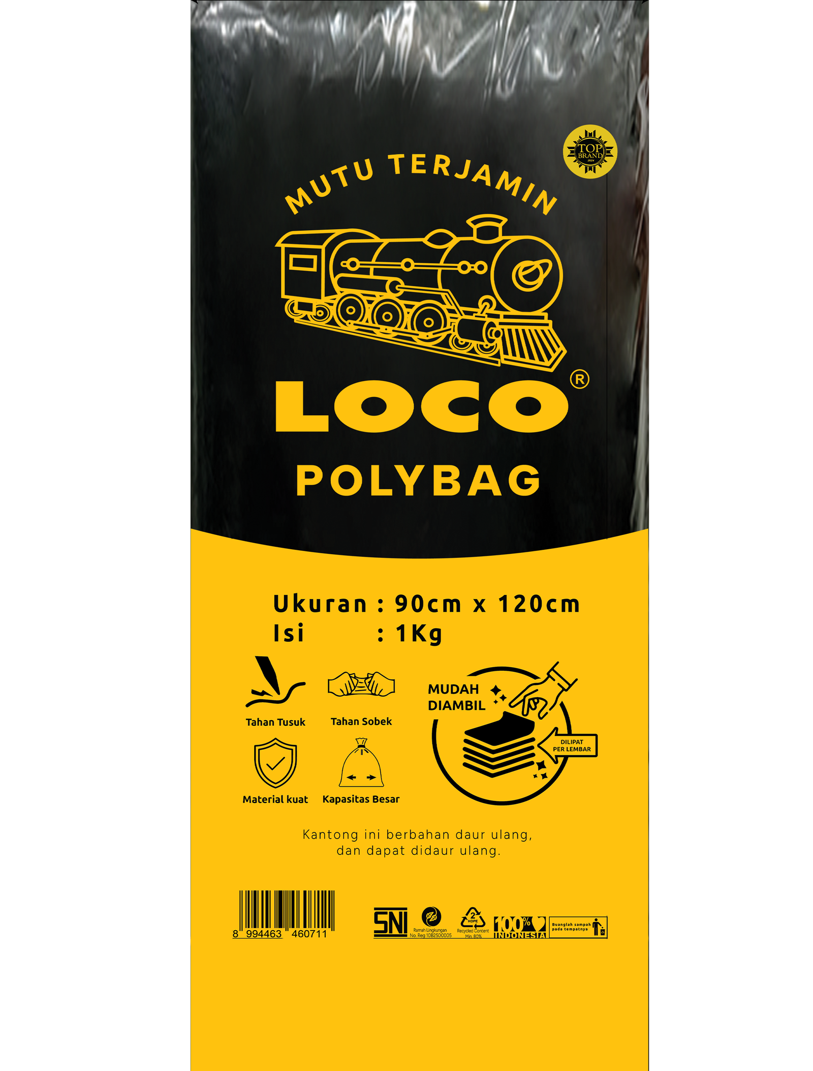 LOCO Polybag Hitam 90