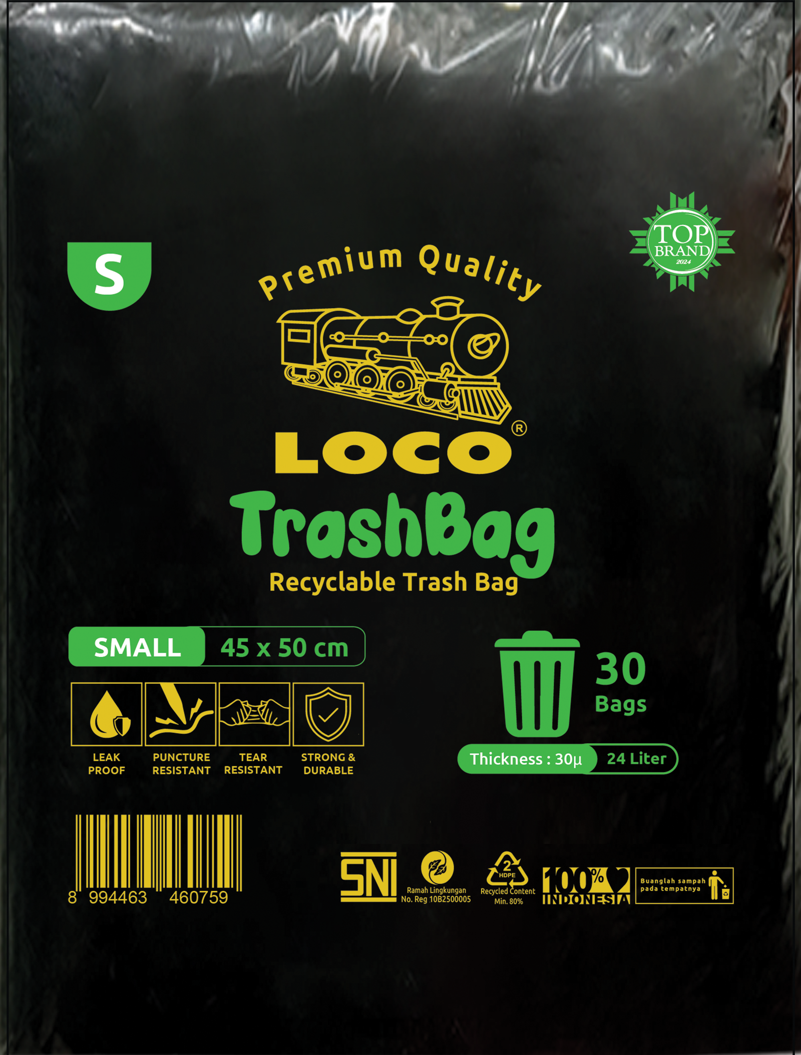 LOCO Trashbag Hitam 45